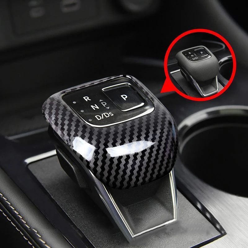 

Carbon Fiber ABS Overlays Gear Shift Knob Cover Trim For Nissan X-Trail (Rogue) 2021-2023 Car Accessories Auto