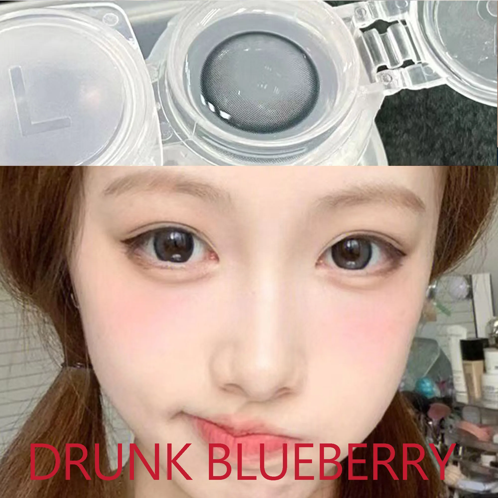 Coslens Blue Fashion Glasses 14.50mm Eye Contacts Lenses with Power lentes de contacto Drunk Blueberry