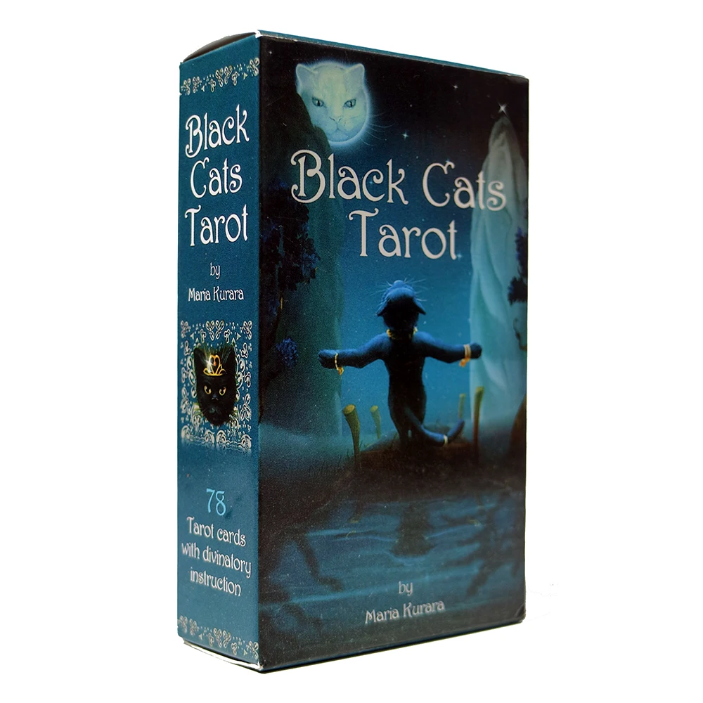 

Tarot deck cards mysterious divination Tarot in Spanish.Black Tarot Deck Cards .English Italian German Tarot Cards for Beginners