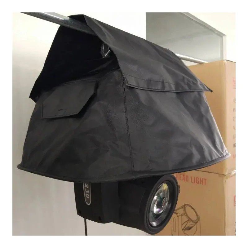 أغطية المطر LED الخارجية للمسرح، غطاء إضاءة مقاوم للماء، غطاء مطر خفيف باللون الأسود أو الشفاف