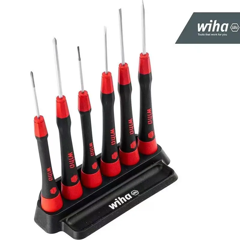 Wiha PicoFinish SL/PH Fine Screwdriver Set, 7 Piece 42990, Ideal for Delicate and High-precision Tasks In Precision Mechanics