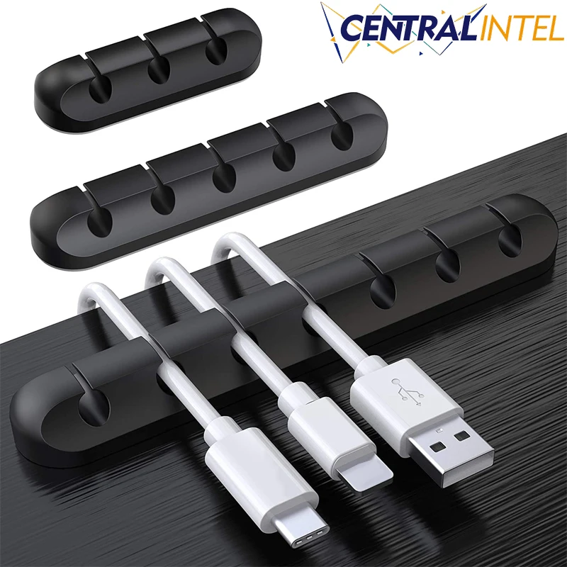 

Cable Organizer Management Wire Holder Flexible USB Cable Winder Tidy Silicone Clips For Mouse Keyboard Earphone Protector