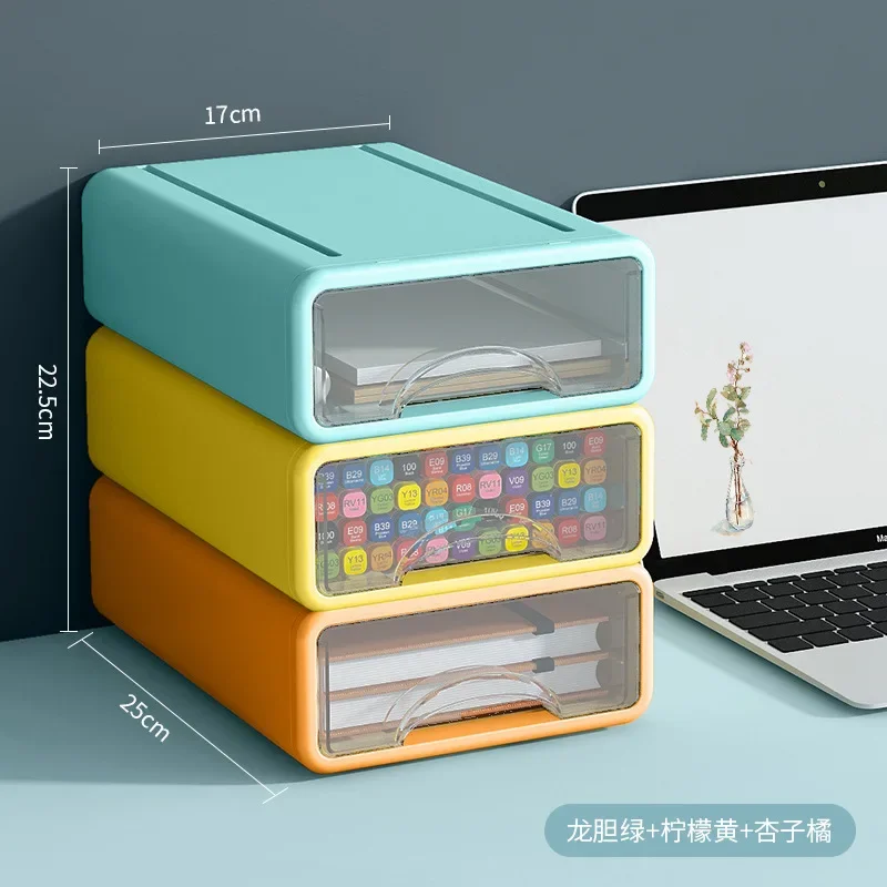 Desktop Stacking Drawer Storage Box Multi-functional Office Desk Storage Box Cosmetic Case Jewelry Storages Case Storages tools