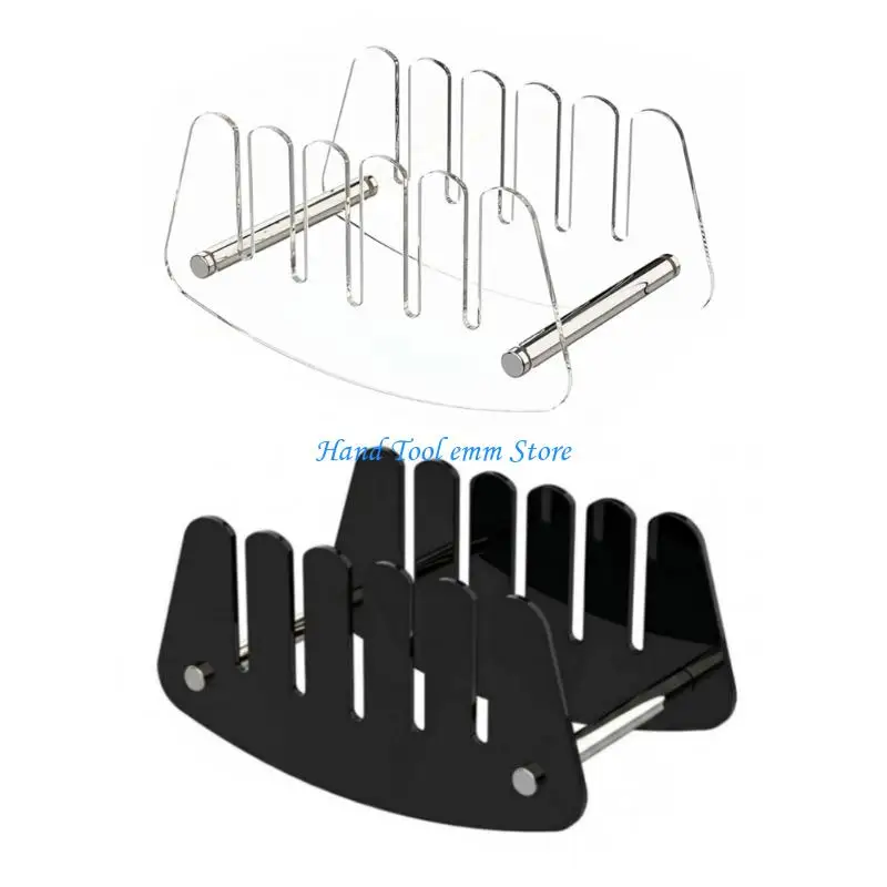 H37F Multi Slot Desktop Document Organizers with Open Access Design, Acrylic Letter Sorter for Home Office and Reception Desk