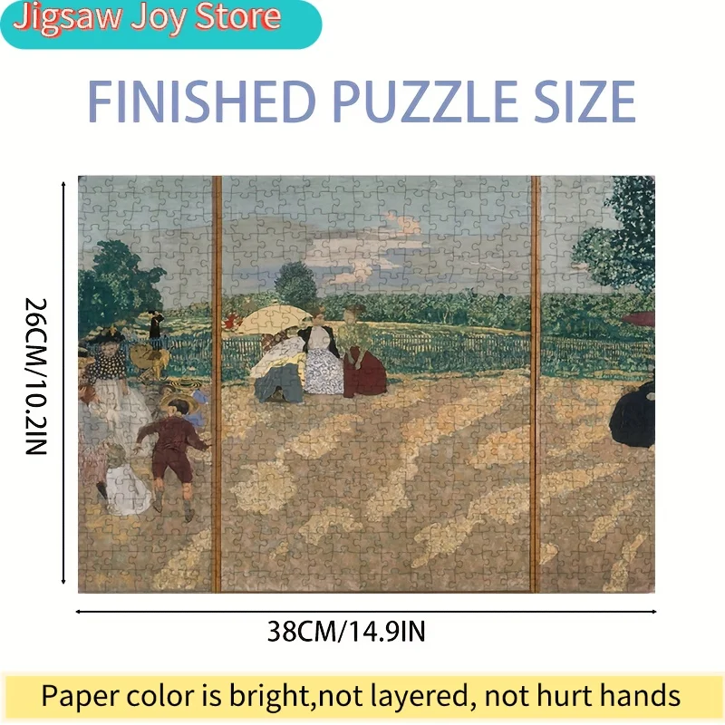 Quebra-Cabeça Mini Artístico de 500 Peças de Édouard Vuillard, O Buquê e O Livro, 15x10 Polegadas, Papel Premium para Adultos, Presente Íntimo de Natal