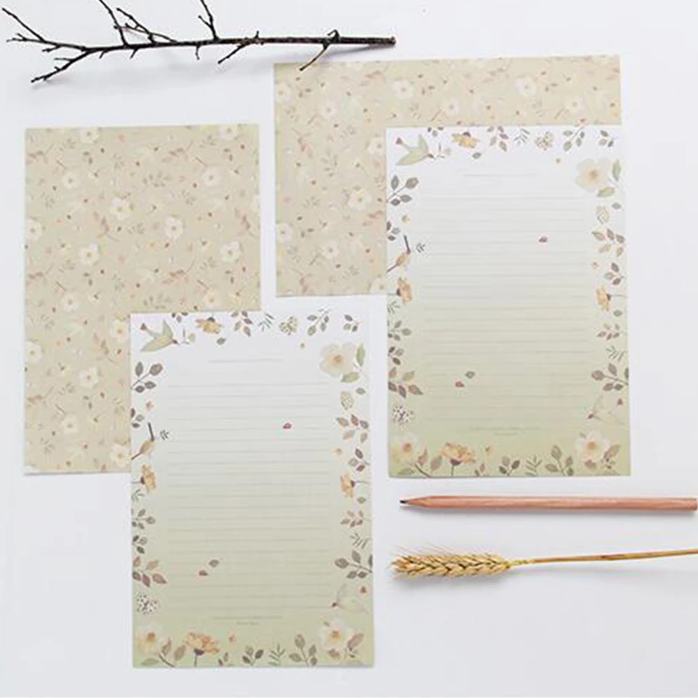 

5 Sets/45Pcs Gorgeous Flower Stationery Letter Paper And Envelopes Perfect For Crafting Invitations And Thank You Notes