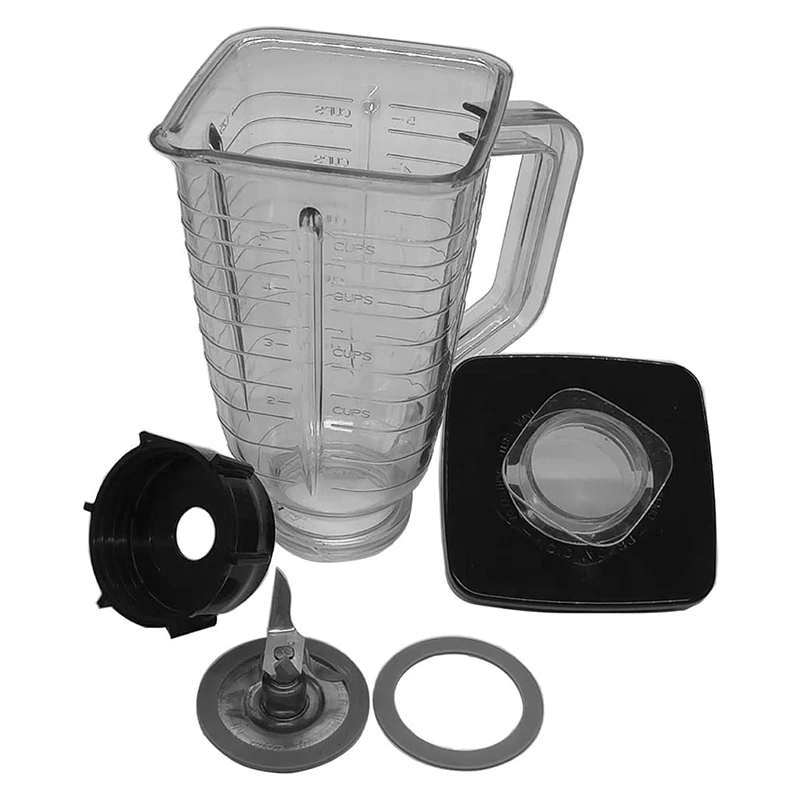 

Replacement Parts Ice Blade, 5 Cup Top Plastic Jar Assembly, with Blade, Gasket, Base, Lid. Compatible for Oster Blender