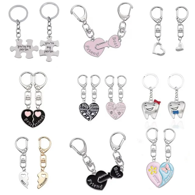 Best friend keychains for 2 clearance