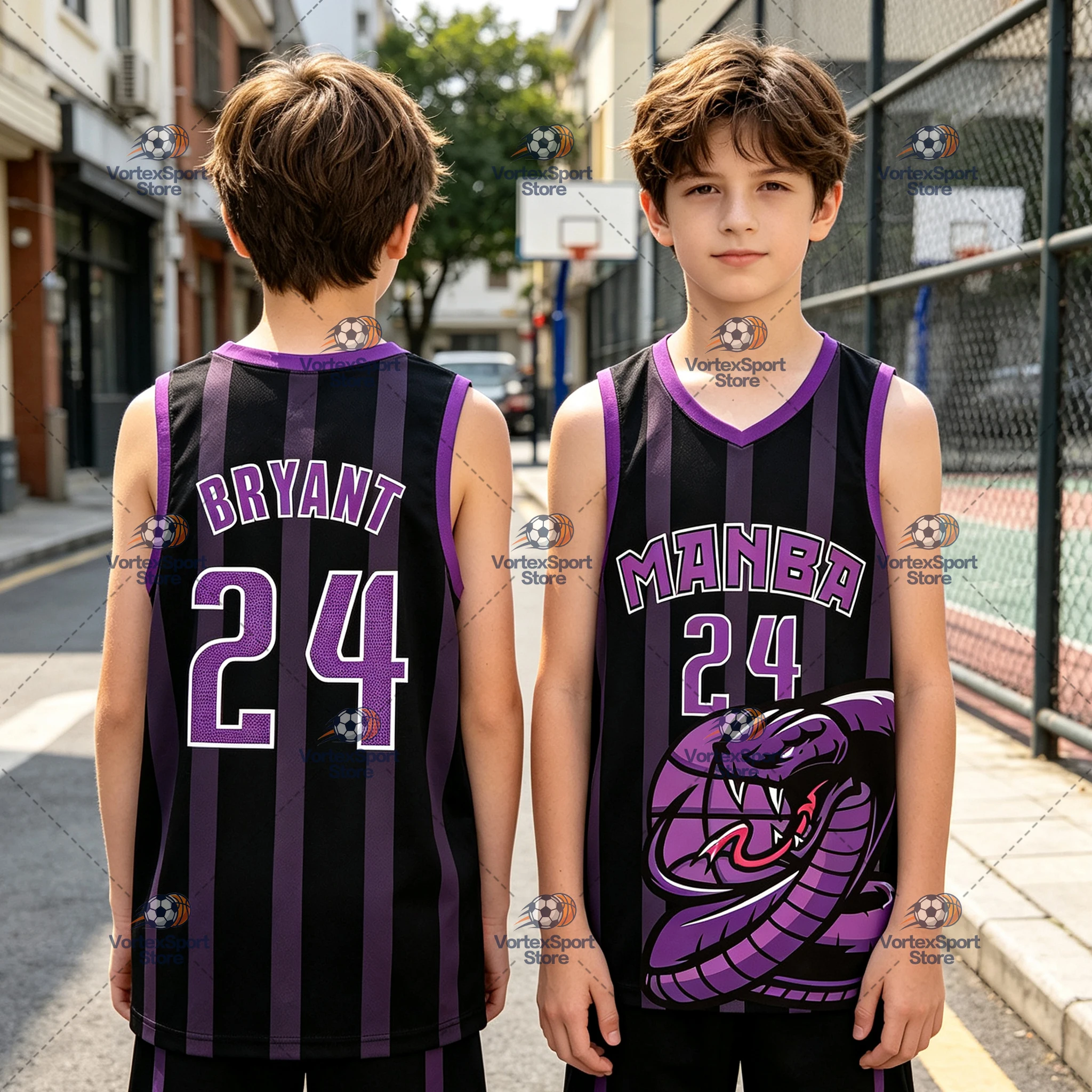 Kobe Bryant NO.24 Basketball Quick-drying Vest Men's Parent-child Sleeveless O-neck  Black Mamba Spirit Sports Jersey Tshirt