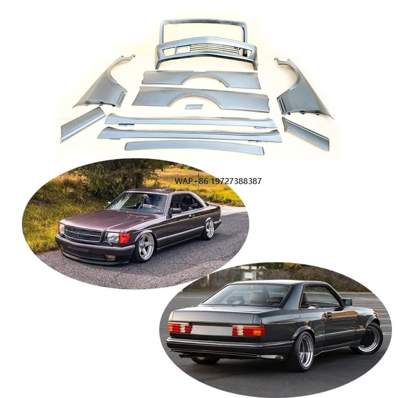 

FOR S-Class W126 C126AMG body Kit front bumper side skirt arch fender flares rear bumper Widebody