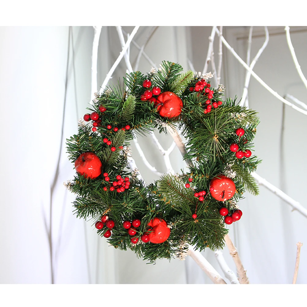 

30Cm Christmas Wreath Holiday Door Garland Shiny Reusable Festive Decoration Home Window Wall Ornament For Xmas Party New Year