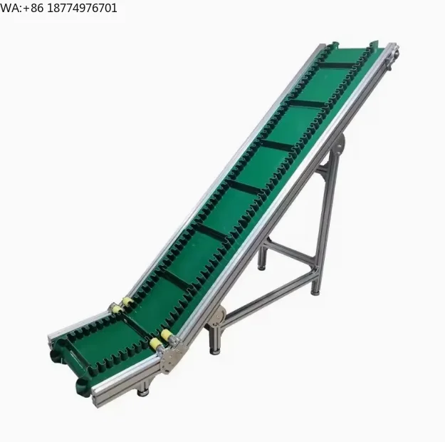 

Hot Sell Belt Conveyor 220v Mobile Inclined Conveyor High Inclination Angle PVC Belt Conveyor for Automated Assembly Line