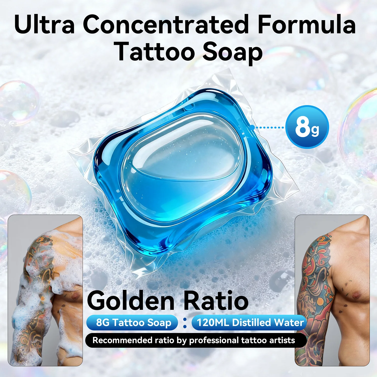 Ultra Concentrated DM Tattoo Soap Prep Wash, Tattoo Soap Tattoo Supplies for Tattoos Piercings, Clean Skin Equipment