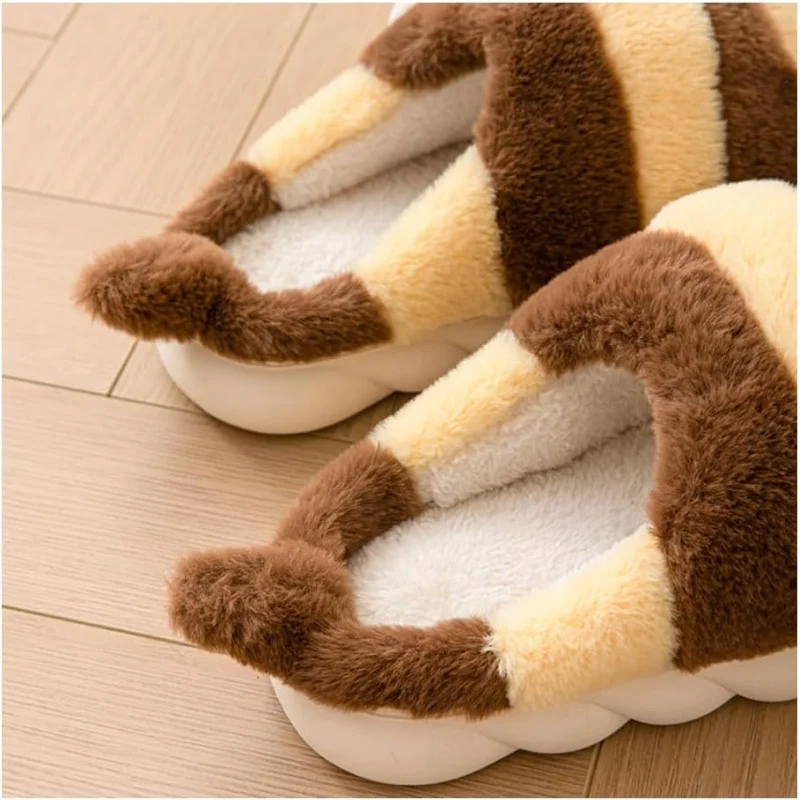 شباشب لطيفة على شكل نحلة: شباشب منزلية دافئة من القطيفة الناعمة للجنسين مريحة وغير قابلة للانزلاق للرجال والنساء #6