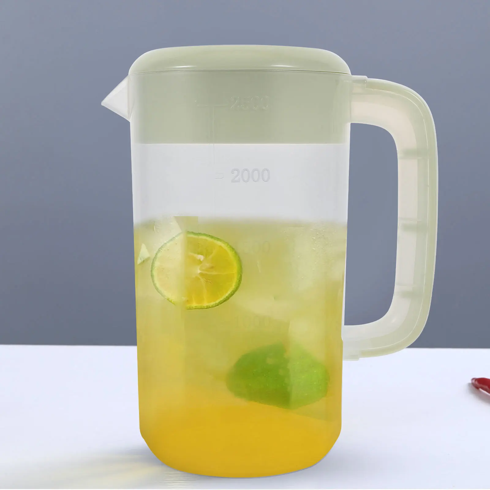 

2500Ml Milk Tea Measuring Pitcher Transparent Plastic Cold Water Kettle Bpa Free Food Safe Jug for Juice Tea Coffee Home Party