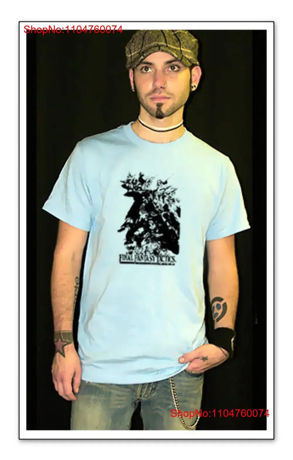 Final Fantasy Tactics RPG jeu de stratégie classique t-shirt vintage haut délavé pour un usage quotidien homme légèrement graphique décontracté
