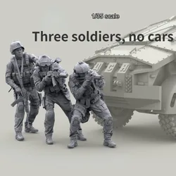 1:35 Schaal Hars Figuur Model Kit Moderne Militaire Soldaat Miniatuur 3-Persoons Diorama Beeldje Ongemonteerde Pakte Gratis Verzending