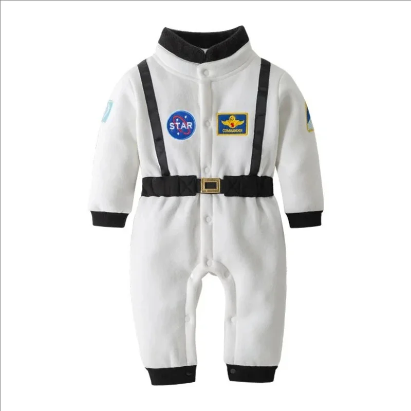 Children Cute Astronaut Cosplay Costume Space Suit Rompers for Baby Boys Girl Toddler Infant Halloween Birthday Party Clothing