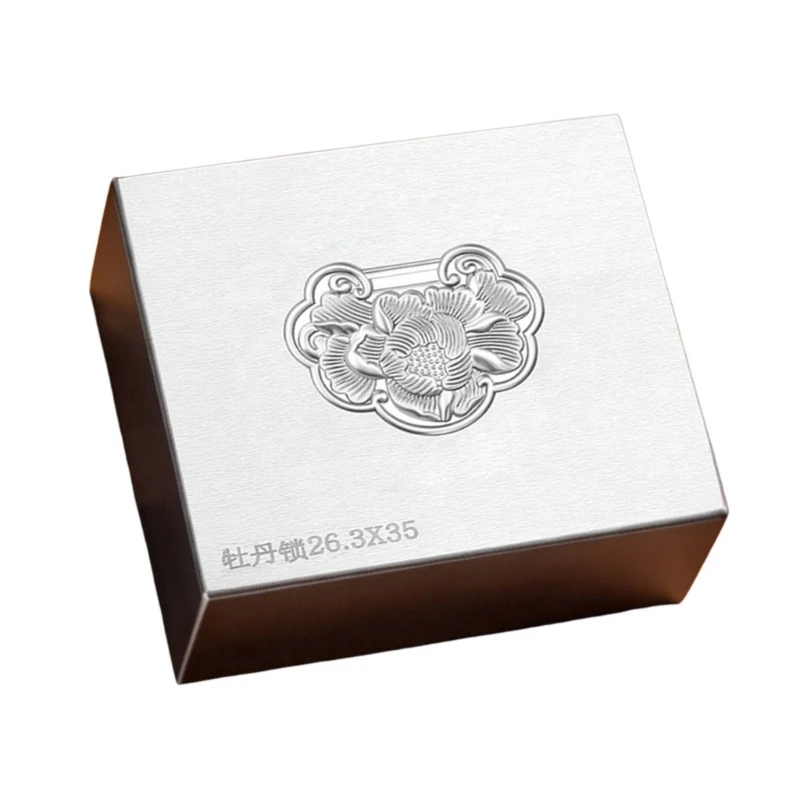 HXBF Jewelry Forming Tool for Gold and Silver Pieces, Steel Die with a Floral Design Face for Purpose-Built Pressing Tasks