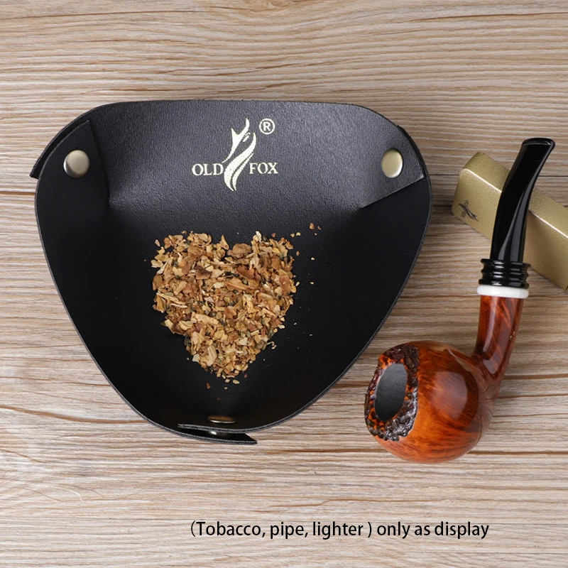 JIBILL PU leather tobacco soda tray Cigarette Sober Up Tray Portable Metal Snap Fastener Pipe Tobacco  Storage Pipe Tray