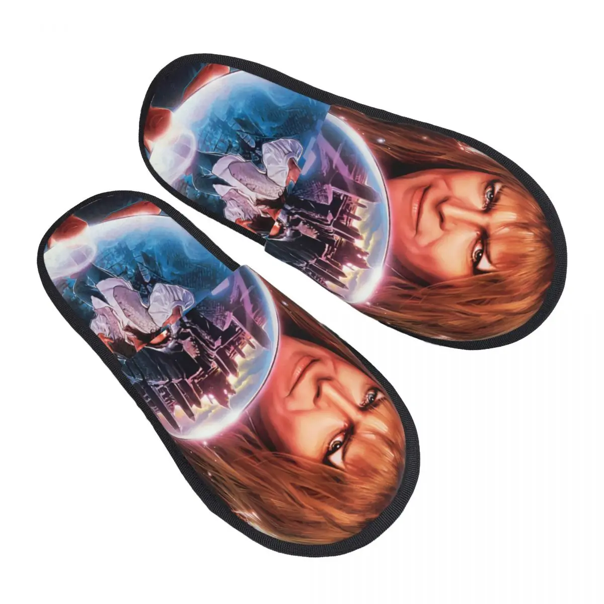 Zapatillas de casa de espuma viscoelástica para mujer, laberinto personalizado, Jareth, The Goblin King, película de fantasía, cómodas, cálidas, antideslizantes