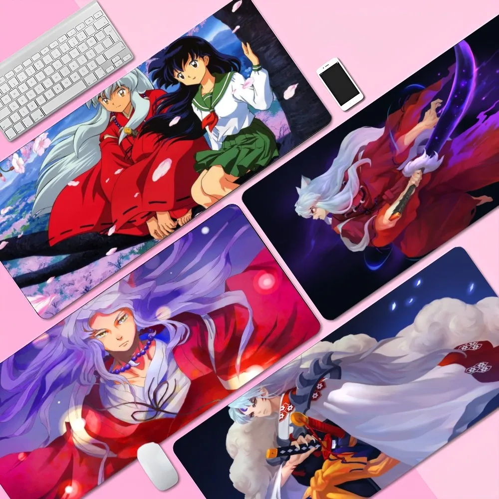 Inuyasha Anime Custom Skin PC Gaming Mouse Pad Gamer Desk Mats Keyboard Pad Mause Pad Muismat