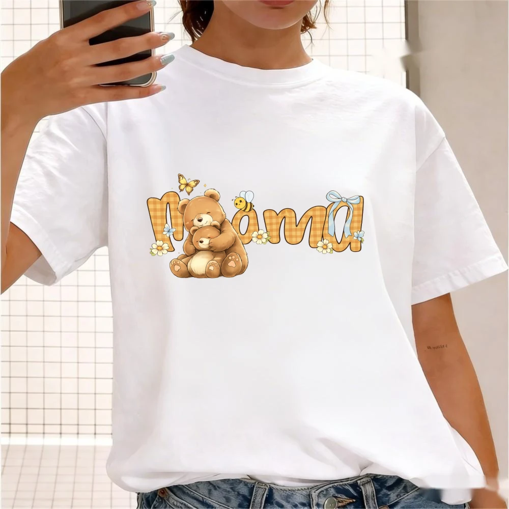 

Mama Bear Shirt Cute Teddy Bear Mom Shirt Mothers Day Gift T-Shirt Bear Lover The Best Gift Choice Women Casual Cotton Tops