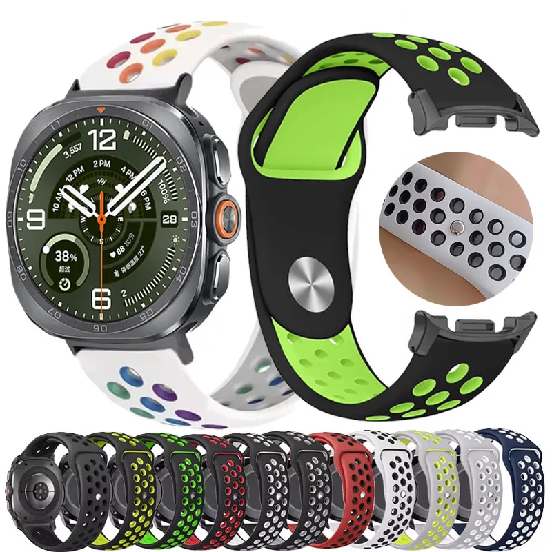 No Gaps Silicone Band For Samsung Galaxy Watch Ultra2 47mm 2026 2025 Sport Strap For Galaxy Watch 9 8 40mm 44mm/8 Classic 46mm