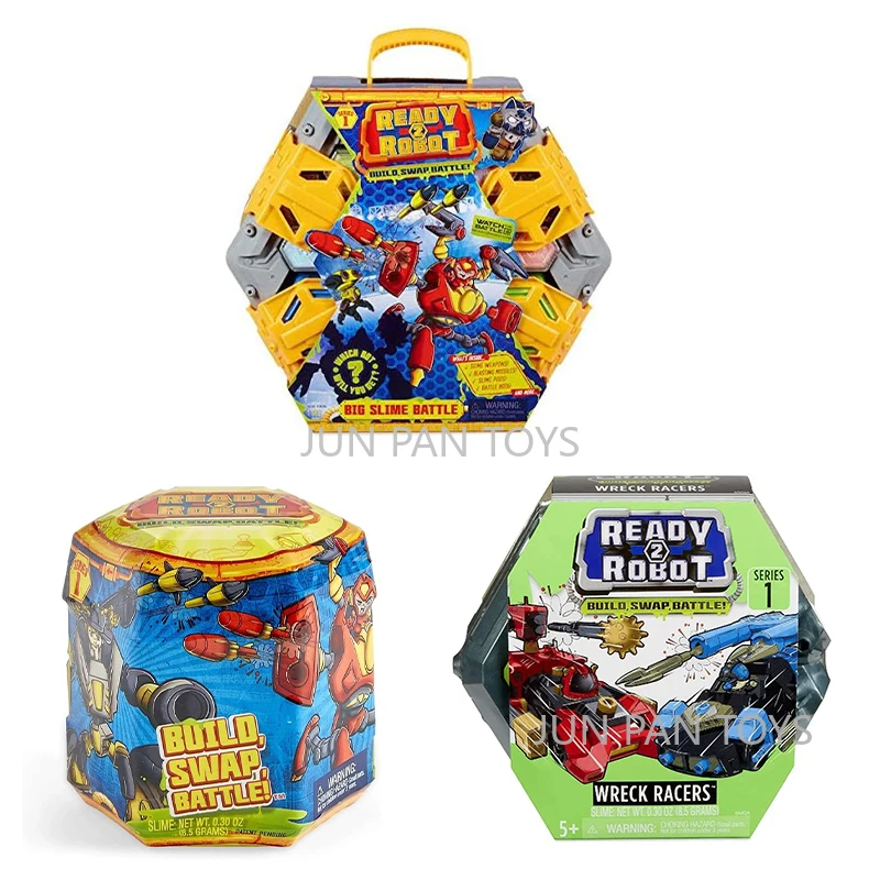 Ready 2 Robot Build Swap Battle Big Slime Battle Series 1 Wreck Racers Battle Pack Action Figure Model Surprise Children's Toys