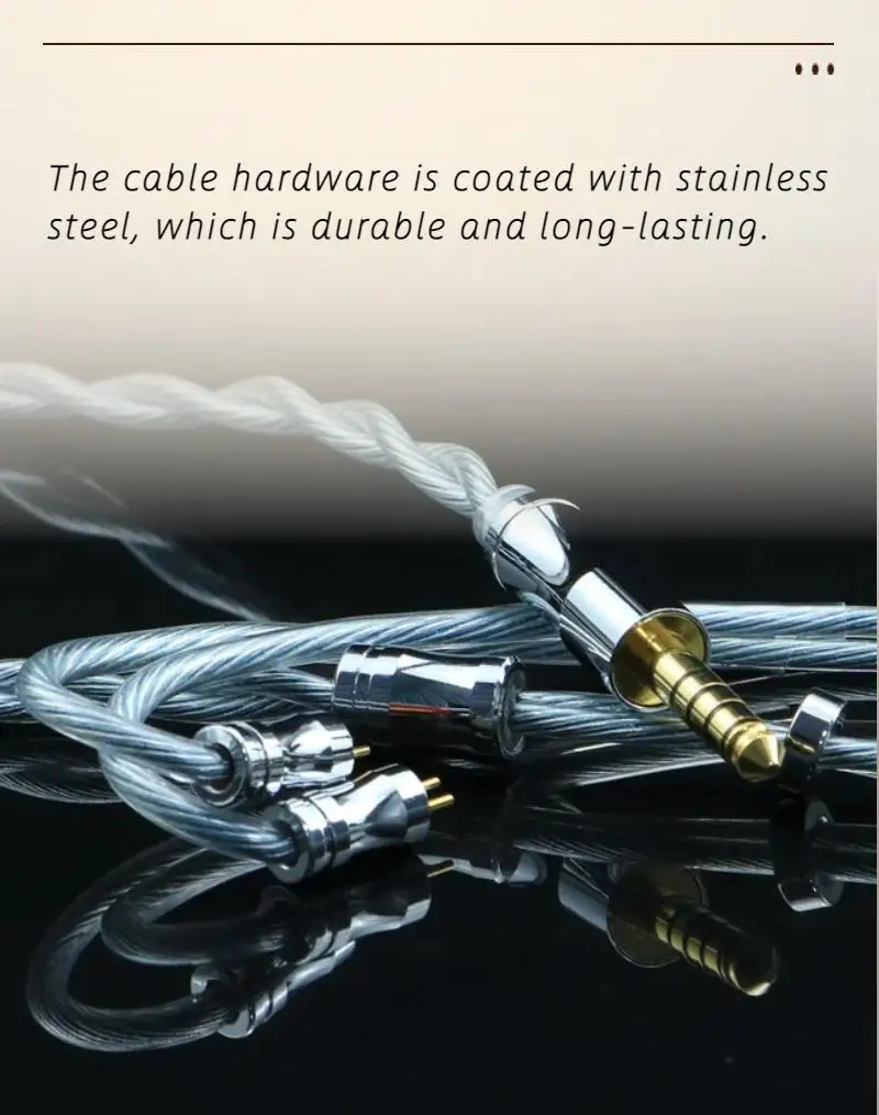 IVIPQ-534 2-adriges HIFI-Kopfhörer-Upgrade-Kabel mit 0,78 2PIN/MMCX/Recessed-0,78 2pin, geeignet für F1 Pro Youth – Detail 2