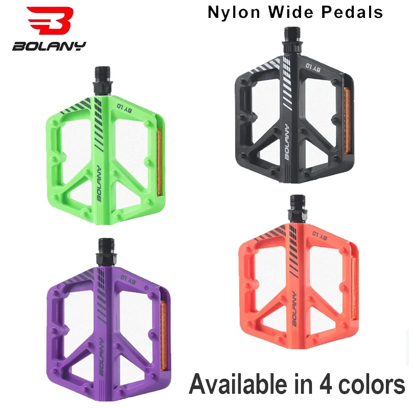 

BOLANY Bicycle Pedal Nylon Pedal Sealed Double Bearing Dustproof and Anti slip Mountain Bike Pedal Bicycle Accessories