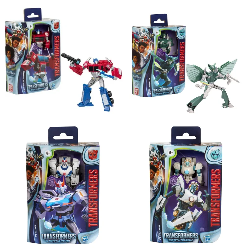 

Transformers EarthSpark Deluxe Class Optimus Prime Prowl Thrash Nightshade 5-Inch Robot Action Figure Converts Toys