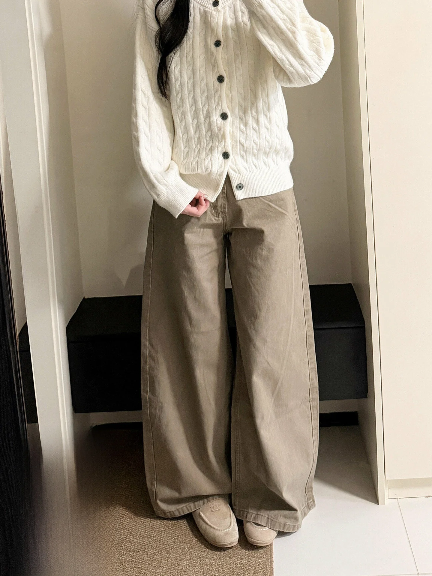 

plus Size Summer New Lazy Style Straight Leg Khaki Jeans Women's Thin Wide Leg Jeans American Style High Waist Distressed Denim