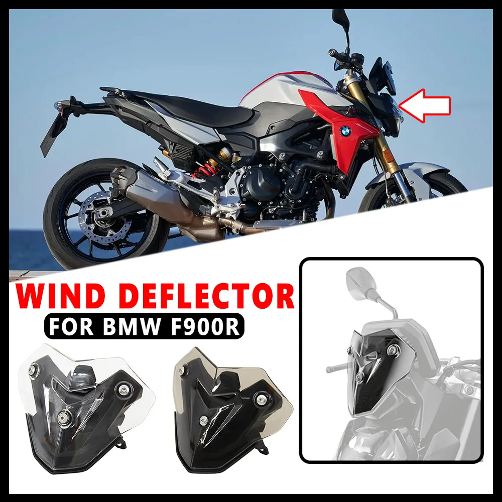 

For BMW F900R Motorcycle Accessory Windshield Accessories Transparent Smoke Black Windshield WindScreen Wind Deflector F900R