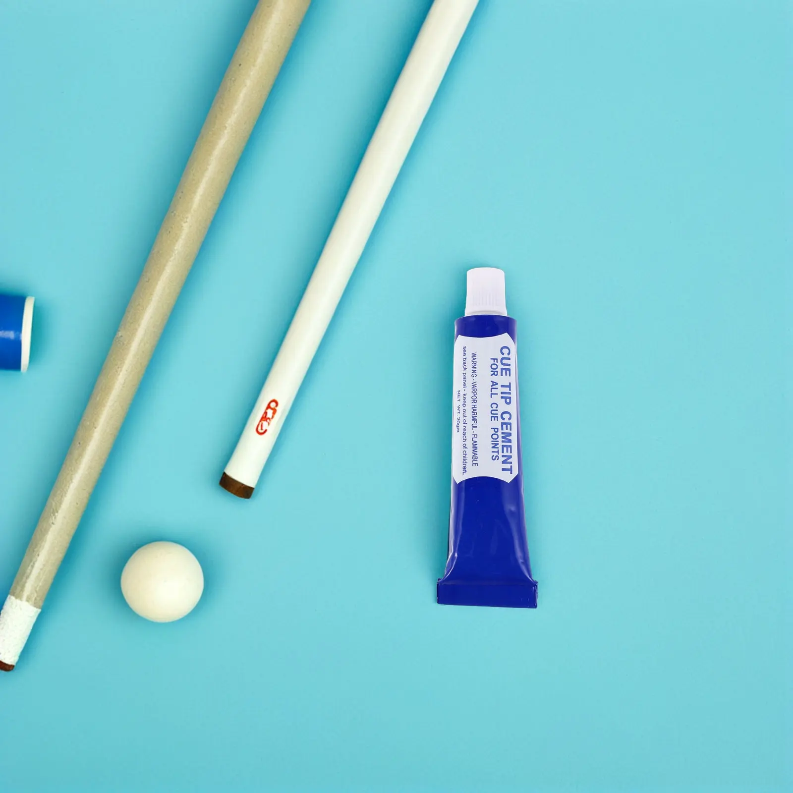 20G Professional Pool Cue Tip Glue Rapid Drying Heavy-Duty Bonding Adhesive Compatible with Leather Synthetic Tips Billiard