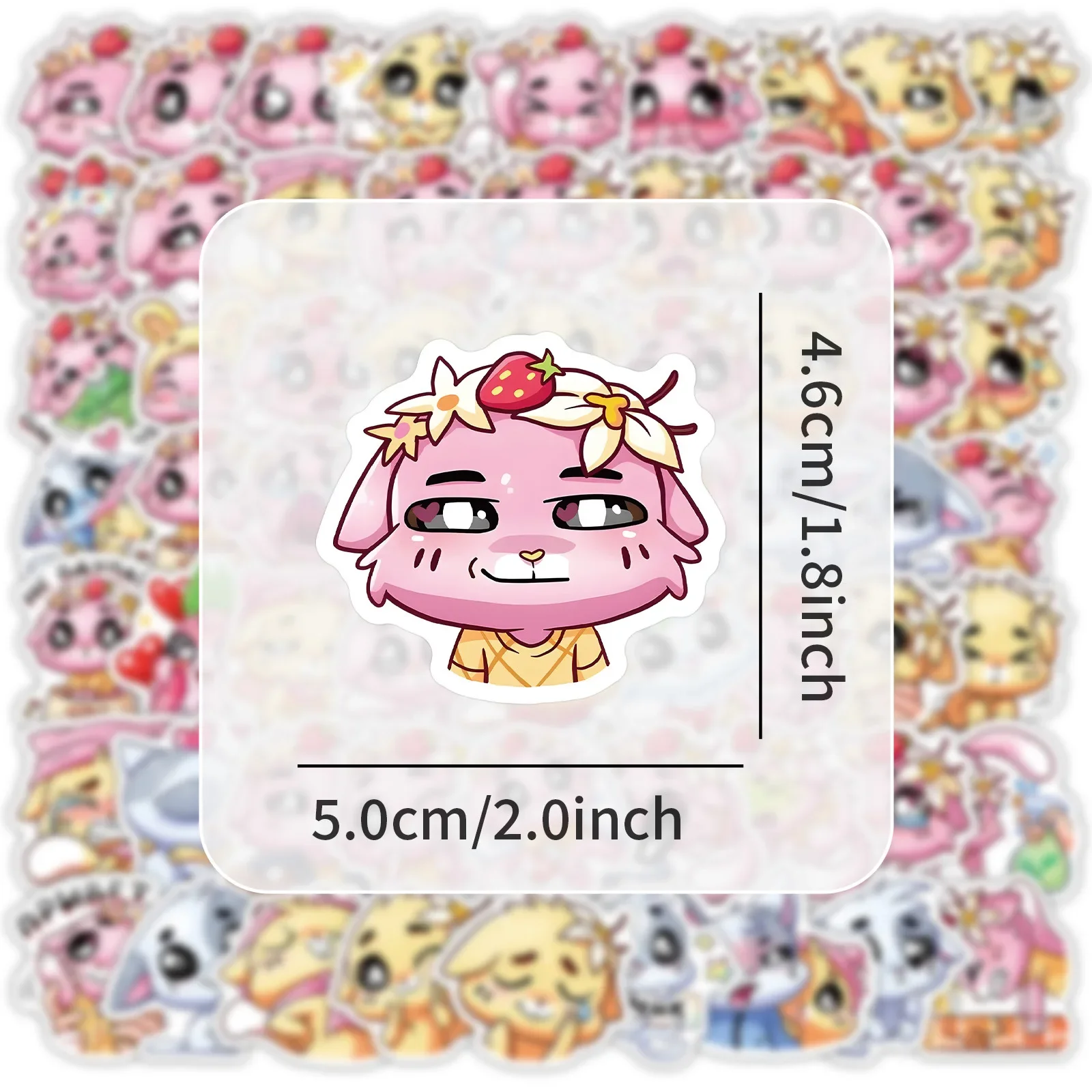 70PCS Kawaii Cat Stickers Cute Cartoon Animal Decals DIY Laptop Phone Guitar Car Bike Skateboard Luggage Graffiti Kids Toys Gift