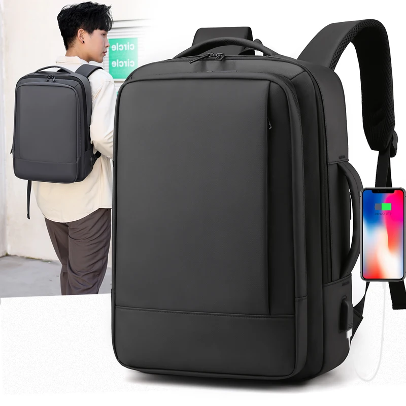 

Fashionable USB Charging Travel Backpack with Expandable Design for Men Business Commuter Laptop Backpacks school bags mochilas