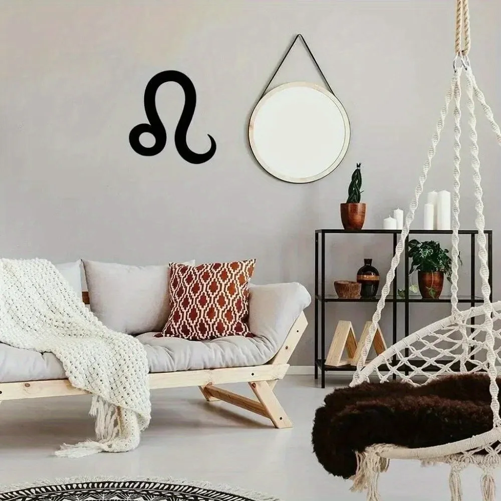 شراء CIF ™ ليو ابراج الحديد المطاوع جدار الفن - تمثال رمز زودياك المذهل للمنزل المطبخ الحمام الديكور الداخلي #5