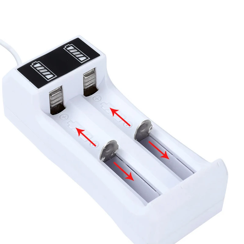 14500 /18650 Battery Charger Universal 2 Slot Li-ion  USB  Smart led ing for Rechargeable Batteries