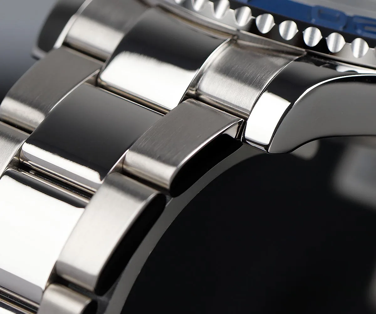 Cronos Sub Diver Orologio da uomo Lunetta bidirezionale 40mm 20ATM Resistente all'acqua Spazzolato e lucido Bracciale a maglie medie Orologi da uomo