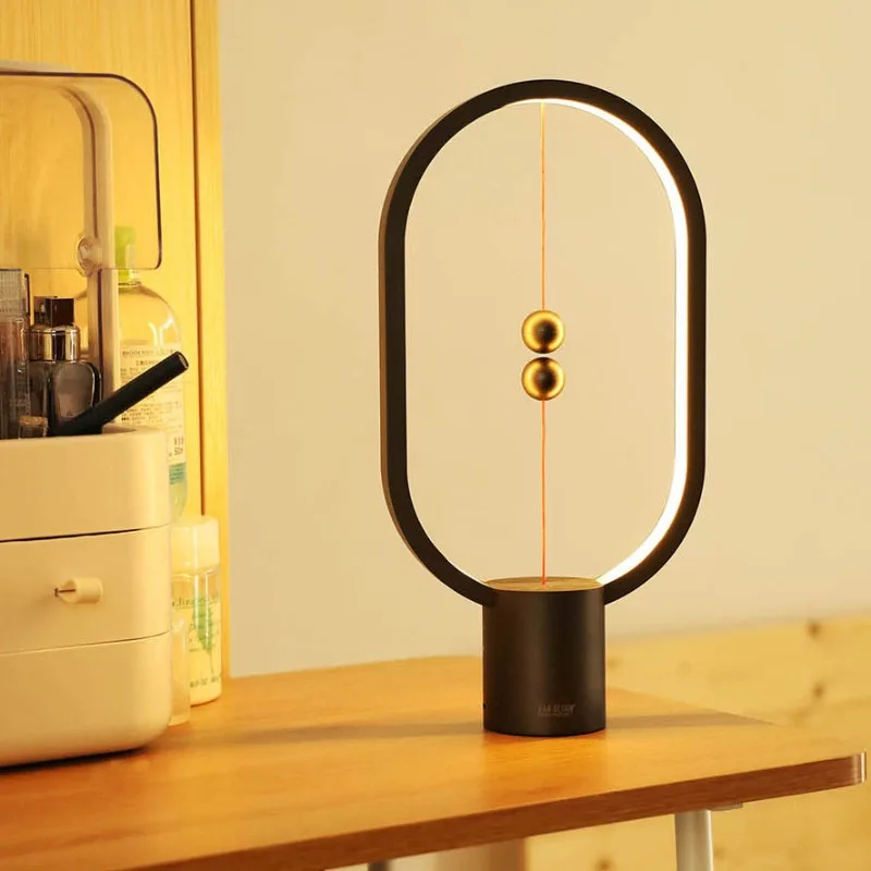 Balanced magnetic suction mid-air LED desk lamp Magnetic levitation balance lamp Reading night light