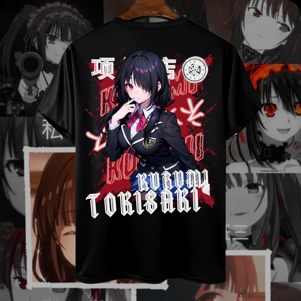 KRONE Kaos  TOKISAKI KURUMI Katun Premium 24s V2 - Tshirt Distro  Date A Live Pria Dewasa