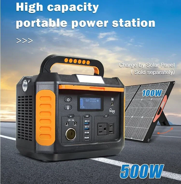 Outdoor Portable Power Station Lithium 500W 1000W Camping Solar   Generator  