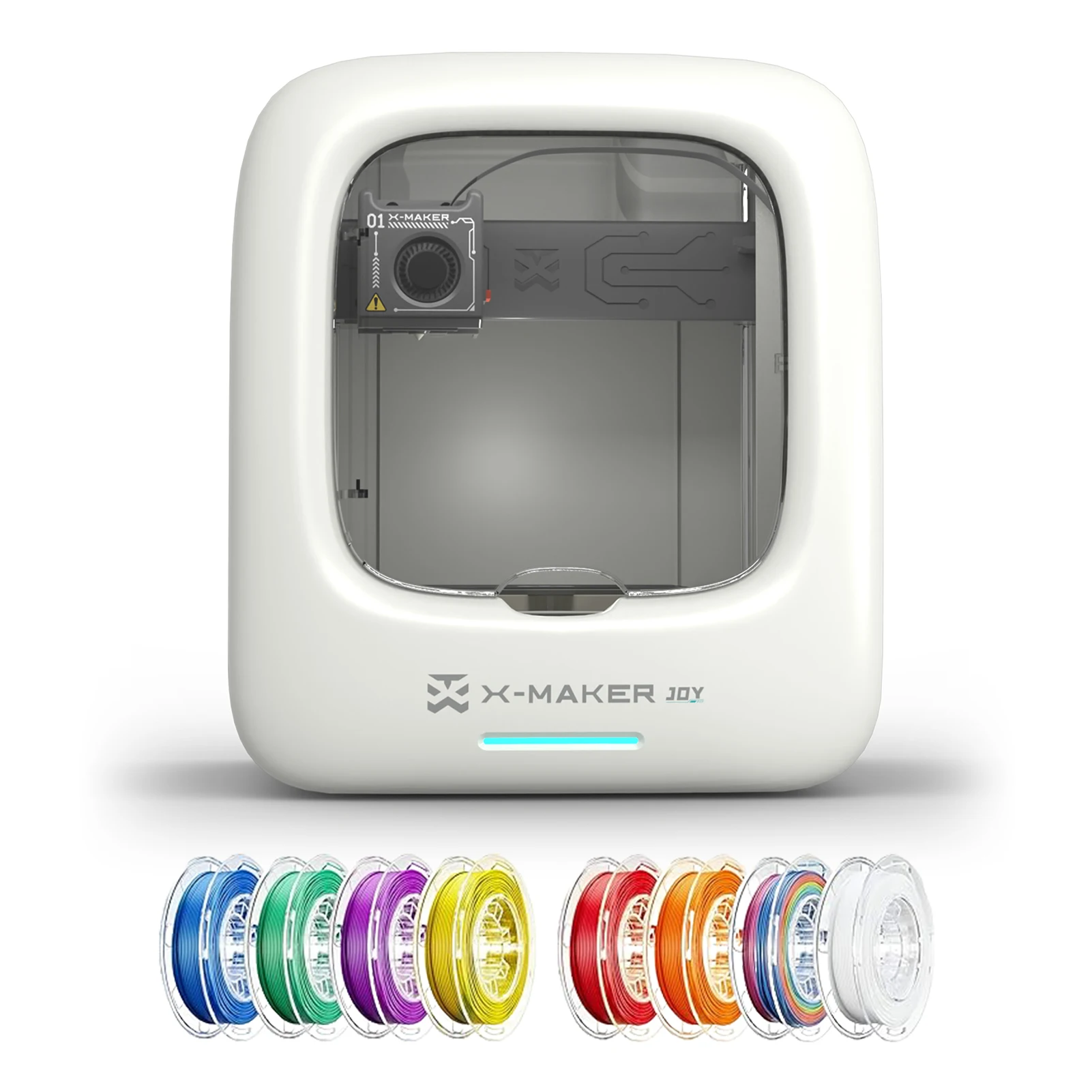 

3D-принтер X-Maker Joy для детей, начинающих, 3D-печатная машина с 8-мя наборами нитей PLA, поддержка Wi-Fi и управления через приложение в один клик