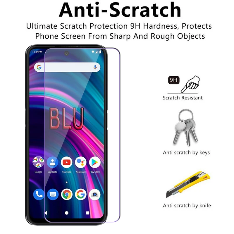 2-1Pc 9H Tempered Glass For BLU G60 G70 G80 G90 Pro Max Cover Protective Screen Film On For BLU F G 60 70 80 90 Glass