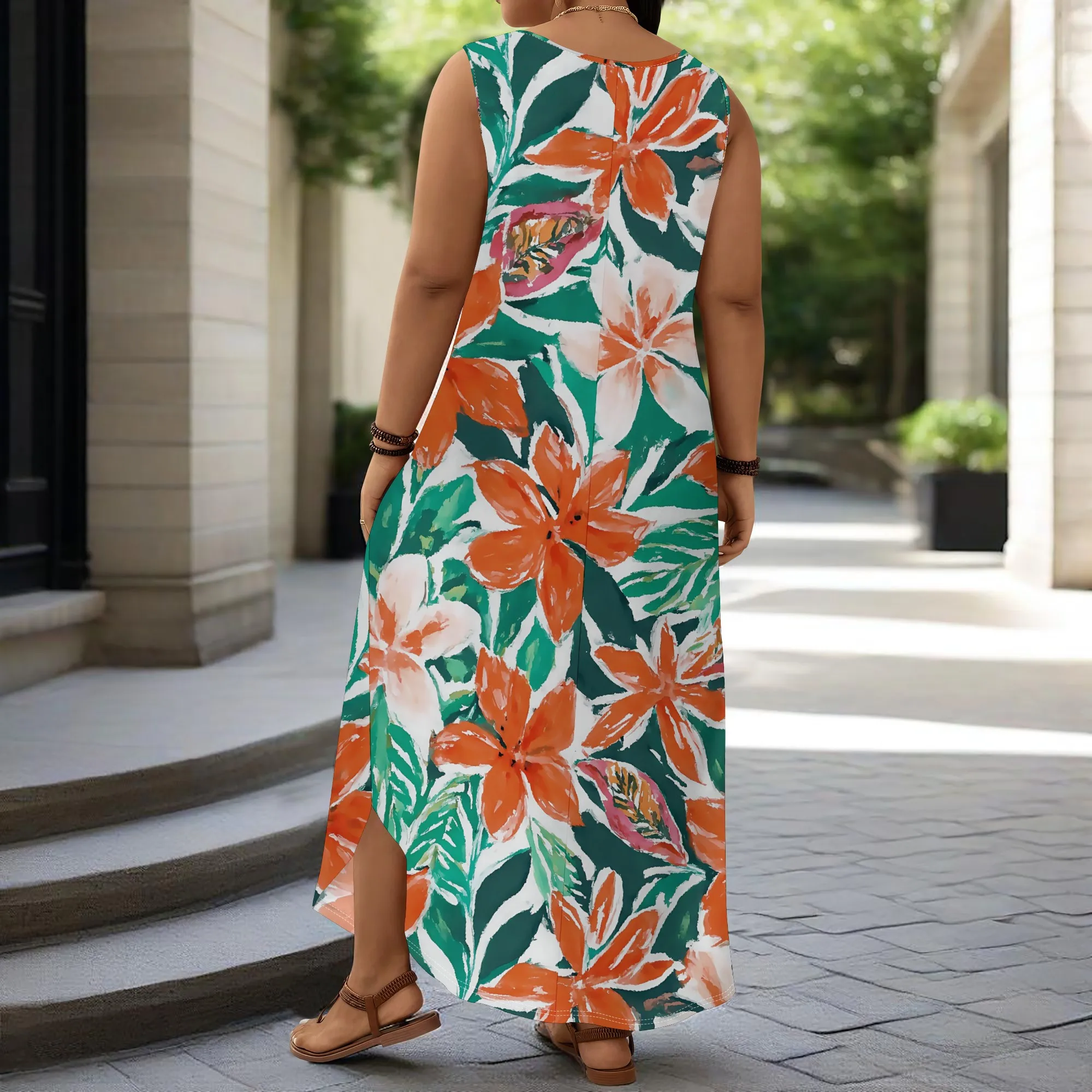 Рисунок 3 - Плюс размер платье макси с тропическим