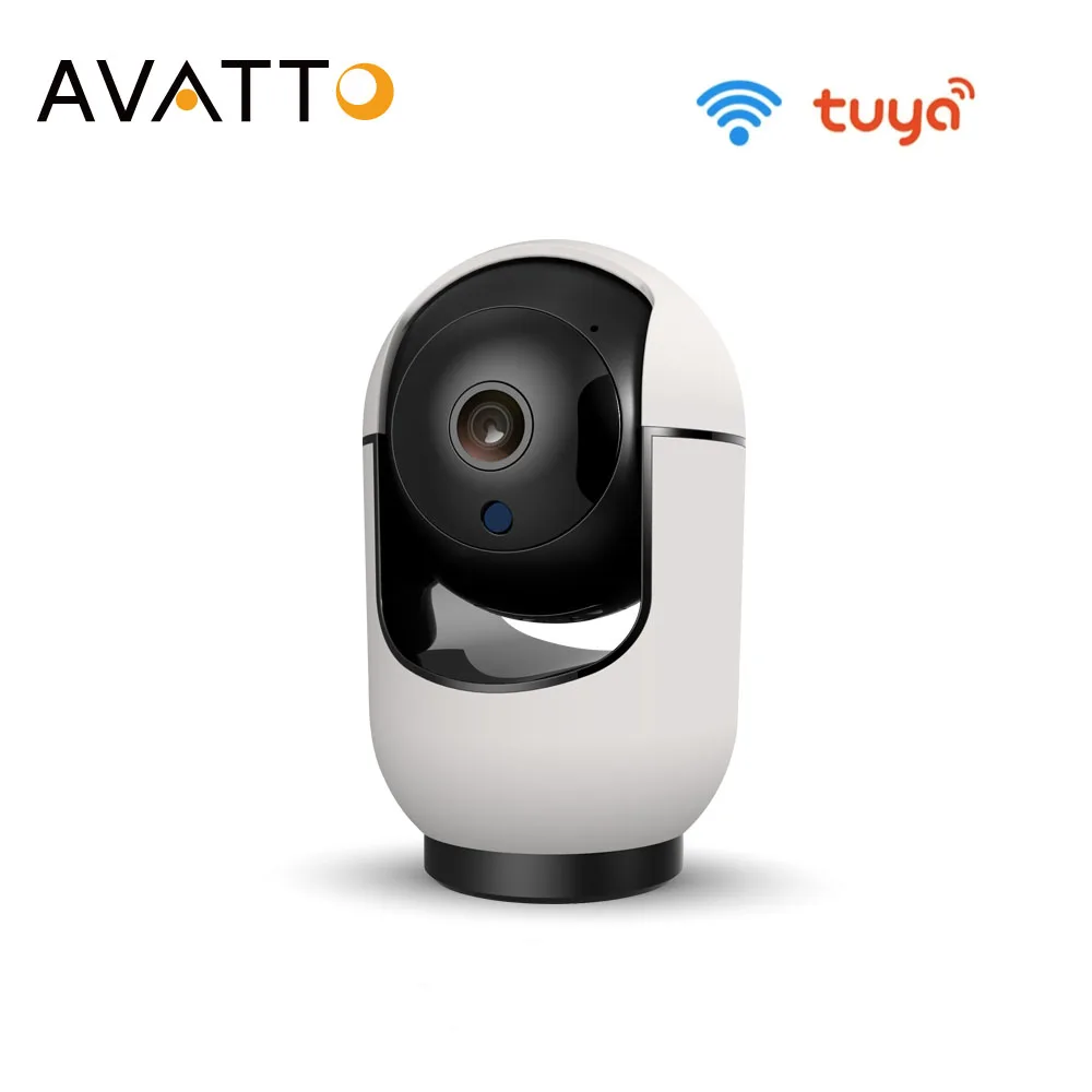 AVATTO WiFi IP Camera, Indoor Security Protection Two Way Audio 1080P Night Vision Baby Monitor CCTV Works for Alexa Google Home