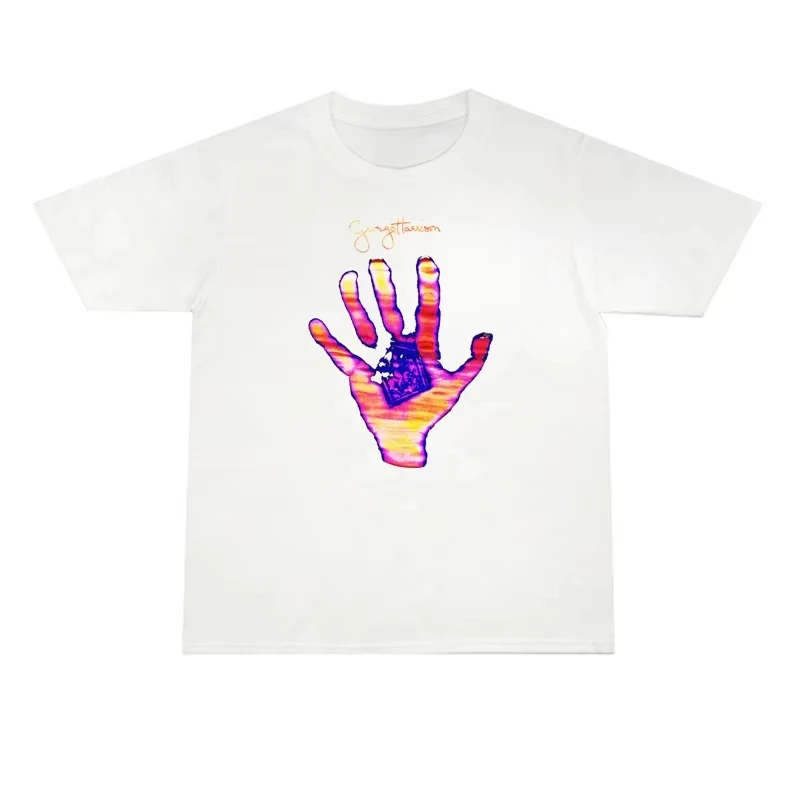 Vintage Y2k T Shirt Singer Musician George Harrison Printed High Quality Short Sleeve Casual Loose Streetwear O Neck Tops Unisex
