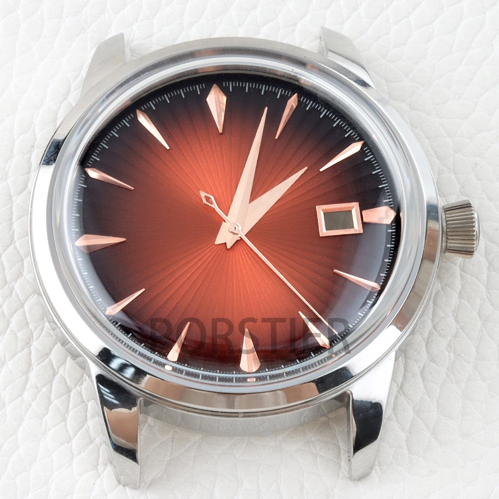 35mm Dial Face Hands 40mm Watch Case Arched Glass No Luminous for Cocktail Time Presage NH35/NH36 Movement Watch Repair Parts