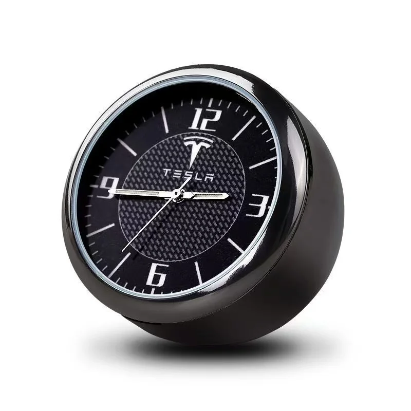 

Car Clock For Tesla Model 3 Model S Model X Model Y Stick-On Watch Mechanics Quartz Clock Car Logo Interior Accessories